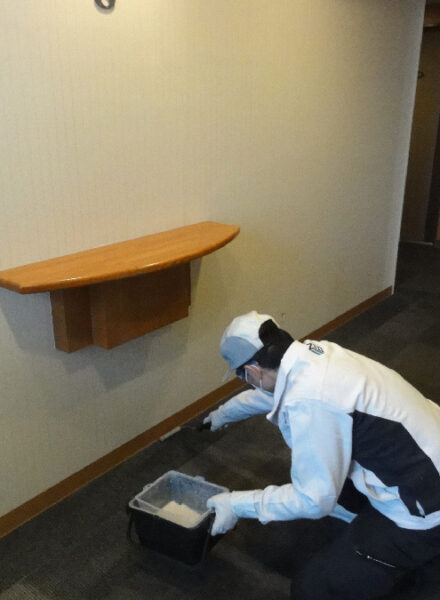 ホテルの光触媒抗菌施工