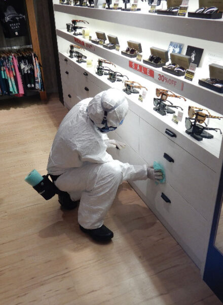 店舗の消毒
